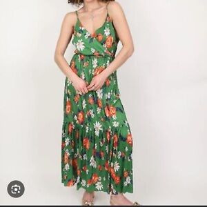 Floral Green Maxi Dress